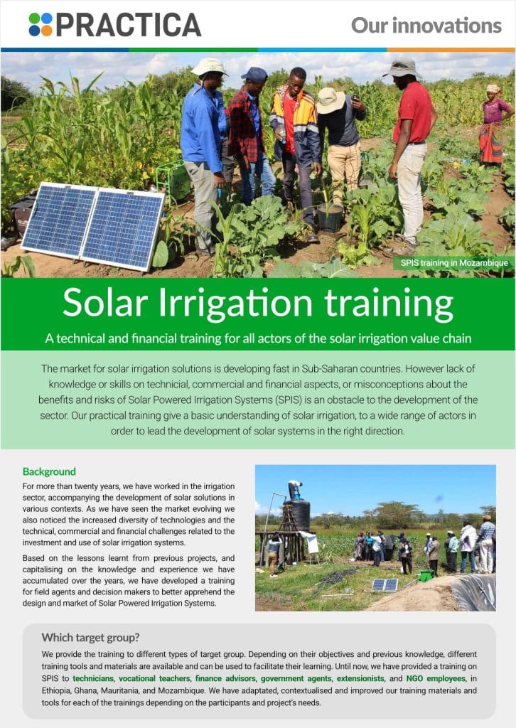 Solar Irrigation Training